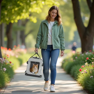 Fudajo Caisse de transport Grise - taille M / 60 x 42 x 44 cm - charge max.