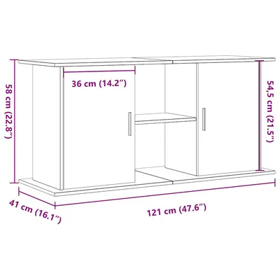 vidaXL support pour aquarium Bois d'ingénierie