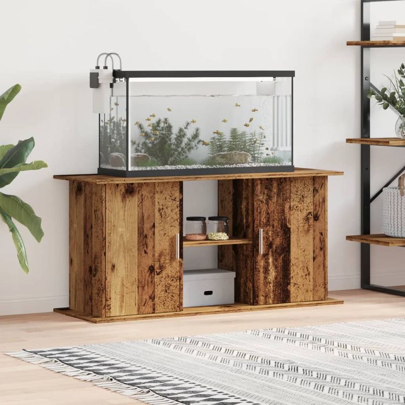 vidaXL support pour aquarium Bois d'ingénierie