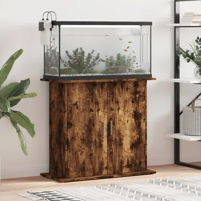 vidaXL support pour aquarium Bois d'ingénierie