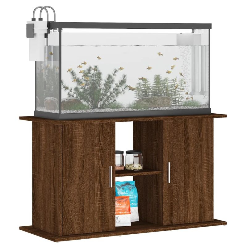 vidaXL support pour aquarium Bois d'ingénierie