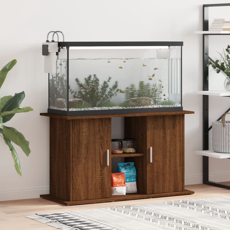 vidaXL support pour aquarium Bois d'ingénierie