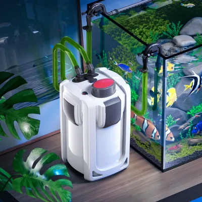 SunSun HW-703B Filtre extérieur pour aquarium, débit 1400 l/h, 9 W UVC et 3