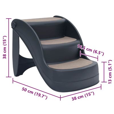 vidaXL escalier pour chien Polypropylène