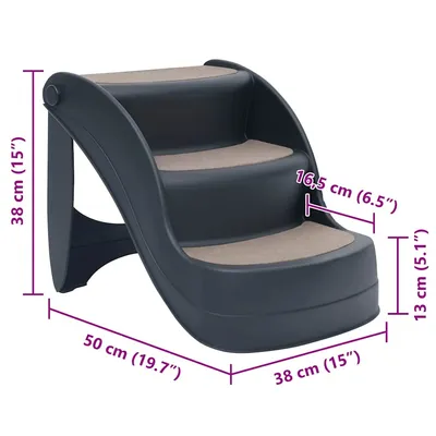 vidaXL escalier pour chien Polypropylène