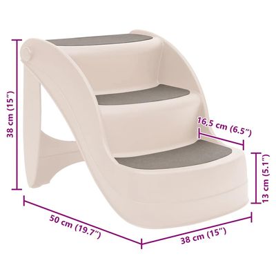 vidaXL escalier pour chien Plastique