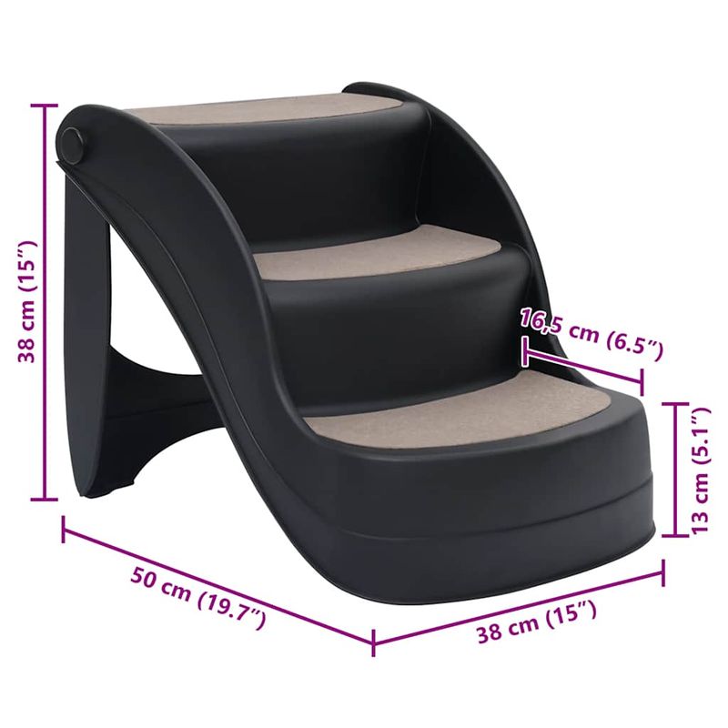 vidaXL escalier pour chien Polypropylène