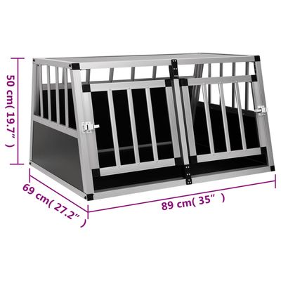 vidaXL cage pour chien Aluminium