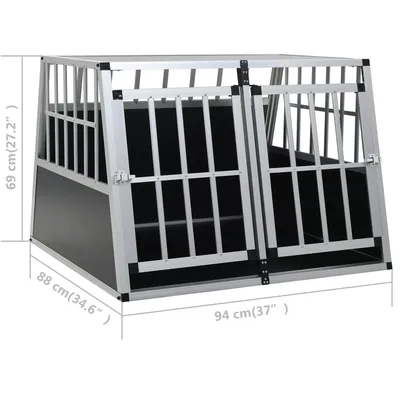 vidaXL cage pour chien Aluminium