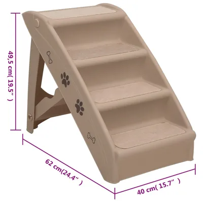 vidaXL escalier pour chien Polypropylène