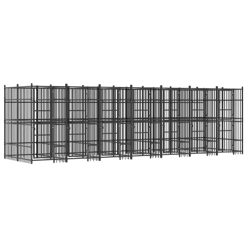 vidaXL chenil pour chiens Acier