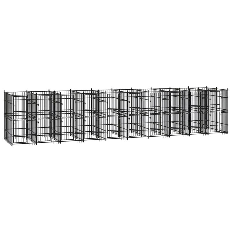 vidaXL chenil pour chiens Acier