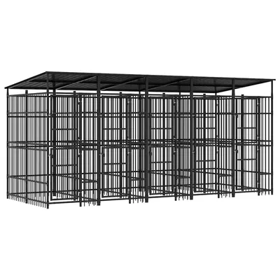 vidaXL chenil pour chiens Acier