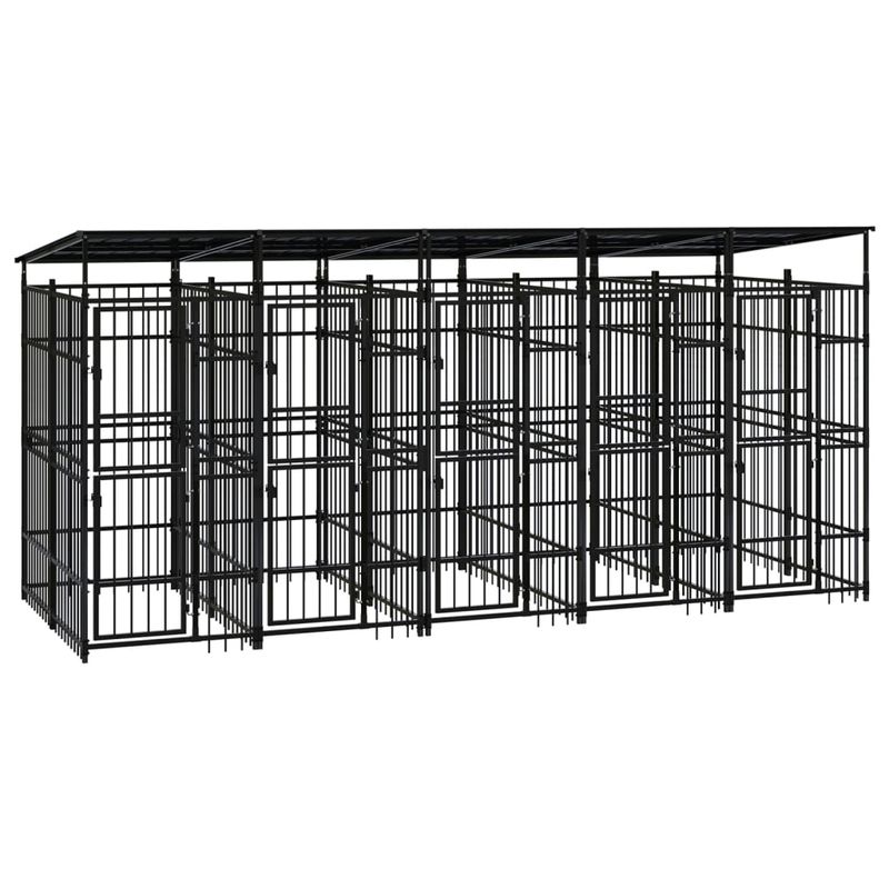 vidaXL chenil pour chiens Acier