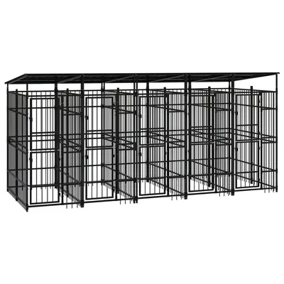 vidaXL chenil pour chiens Acier