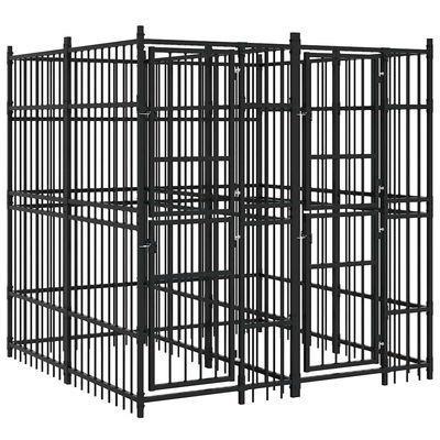 vidaXL chenil pour chiens Acier