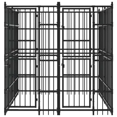 vidaXL chenil pour chiens Acier