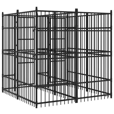 vidaXL chenil pour chiens Acier