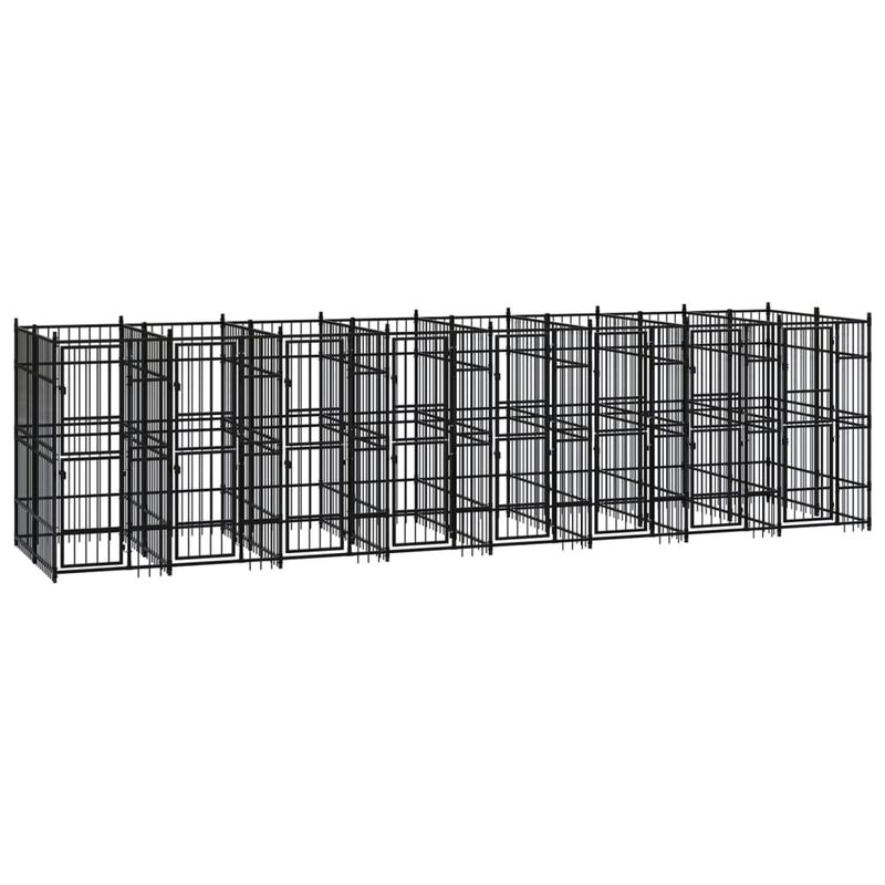 vidaXL chenil pour chiens Acier