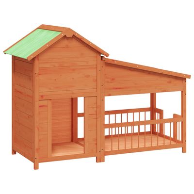 vidaXL chenil pour chiens Bois de pin