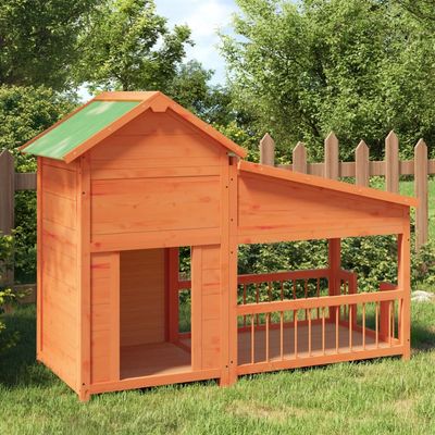vidaXL chenil pour chiens Bois de pin massif