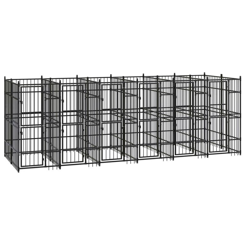 vidaXL chenil pour chiens Acier