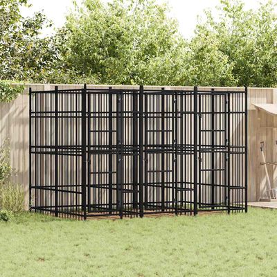 vidaXL chenil pour chiens Acier