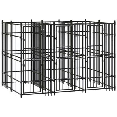 vidaXL chenil pour chiens Acier
