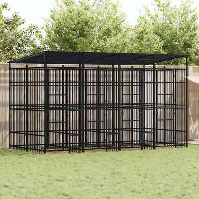 vidaXL chenil pour chiens Acier