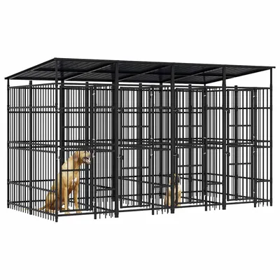 vidaXL chenil pour chiens Acier vidaXL chenil pour chiens Acier