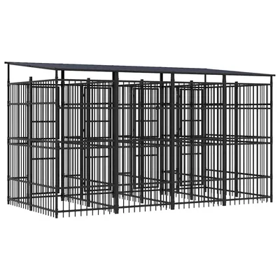 vidaXL chenil pour chiens Acier vidaXL chenil pour chiens Acier
