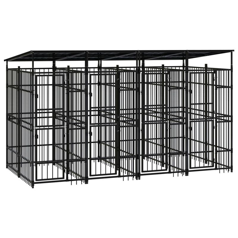 vidaXL chenil pour chiens Acier