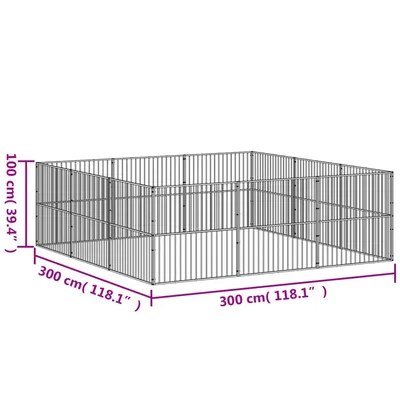 vidaXL parc pour chien Acier