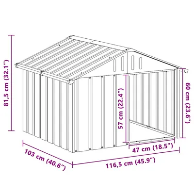 vidaXL niche pour chien Acier