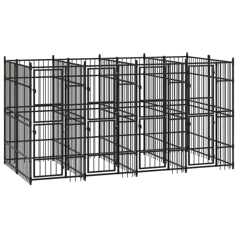 vidaXL chenil pour chiens Acier