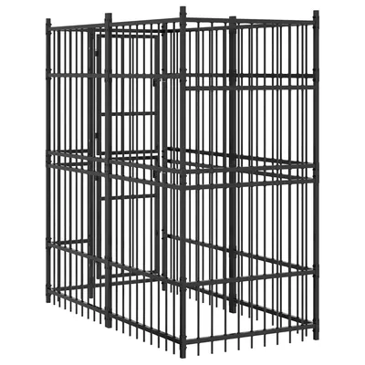 vidaXL chenil pour chiens Acier