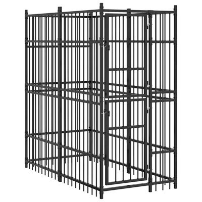 vidaXL chenil pour chiens Acier