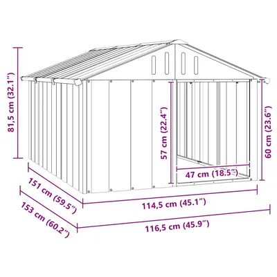 vidaXL niche pour chien Acier