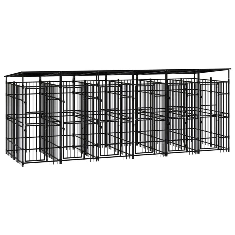vidaXL chenil pour chiens Acier