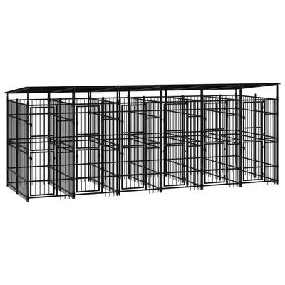 vidaXL chenil pour chiens Acier