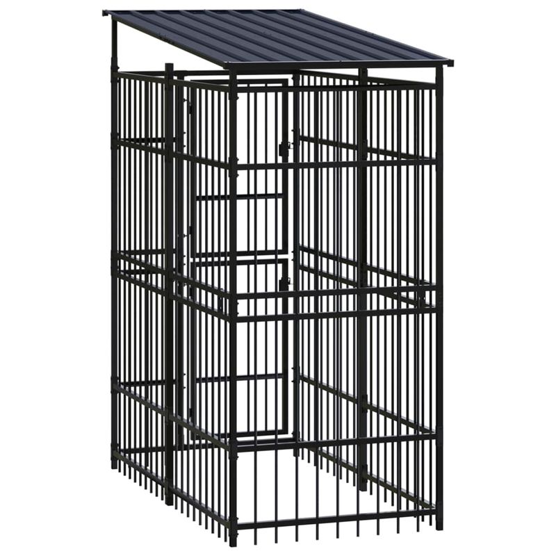 vidaXL chenil pour chiens Acier