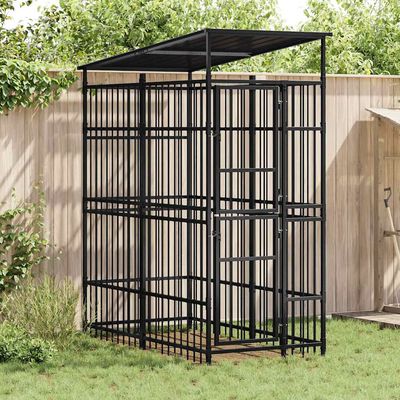vidaXL chenil pour chiens Acier