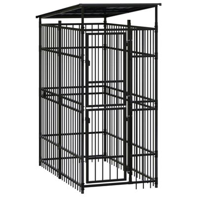 vidaXL chenil pour chiens Acier