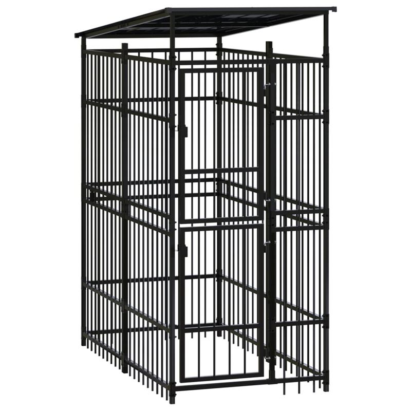 vidaXL chenil pour chiens Acier
