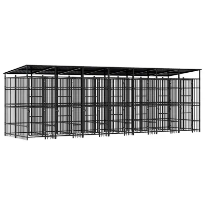 vidaXL chenil pour chiens Acier