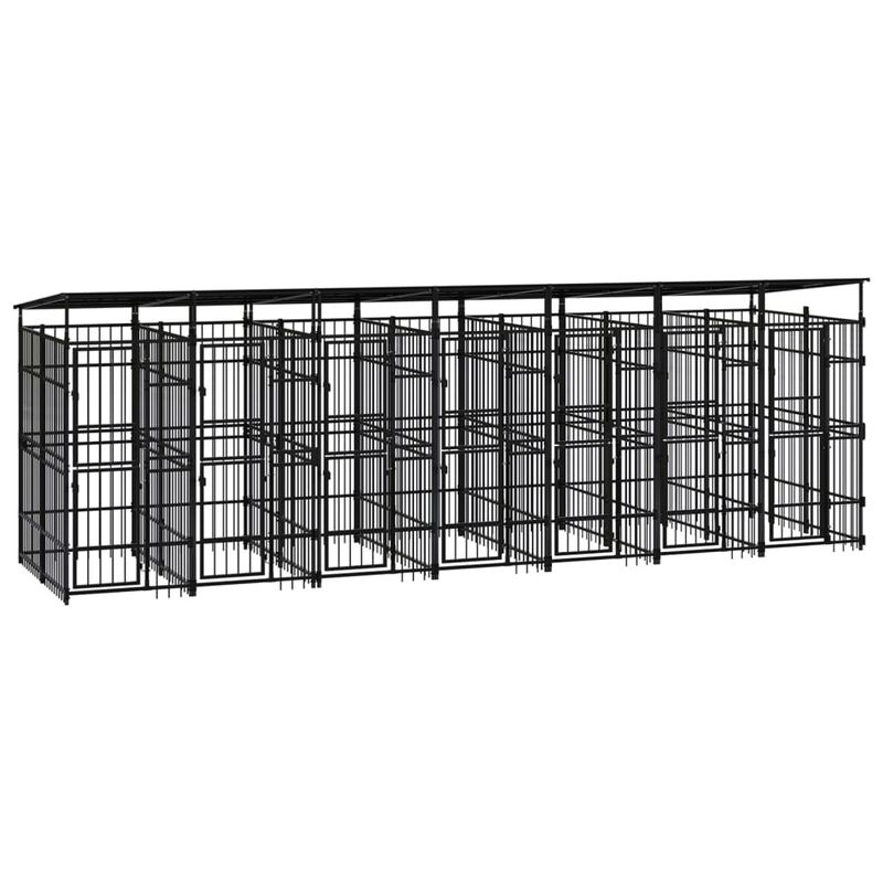 vidaXL chenil pour chiens Acier