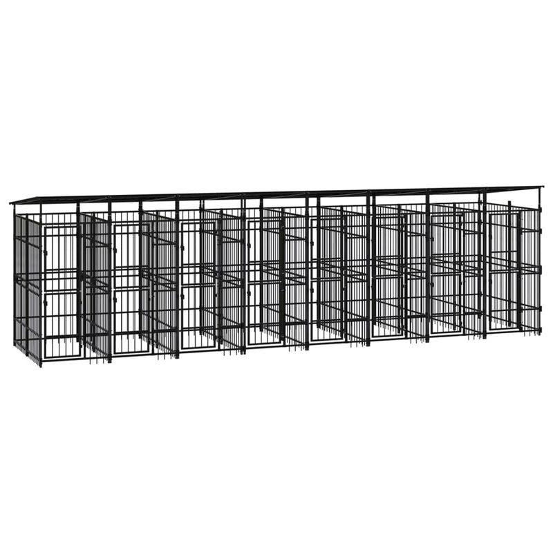 vidaXL chenil pour chiens Acier