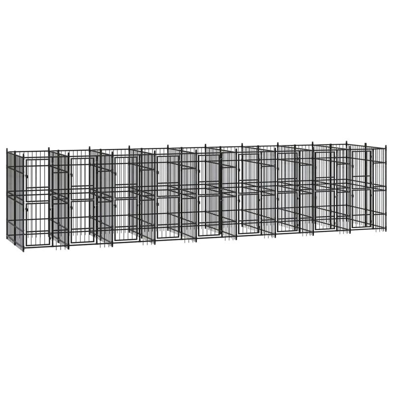 vidaXL chenil pour chiens Acier