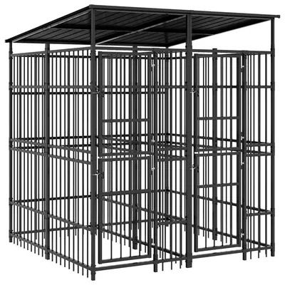 vidaXL chenil pour chiens Acier vidaXL chenil pour chiens Acier