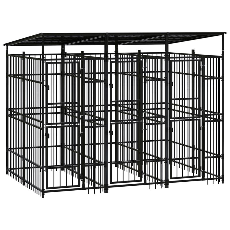vidaXL chenil pour chiens Acier